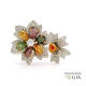 One-of-a-Kind Multicolored Natural Fancy Diamond Flower Ring