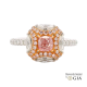 0.42ct Natural Pink Cushion Diamond Ring | GIA