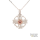 GIA Pink Diamond Four-Heart Cross Pendant