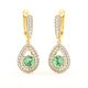 Pear Shaped Diamond Ear Drops With Lever back