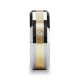 Tungsten Ring With 14K Gold Inlay Beveled