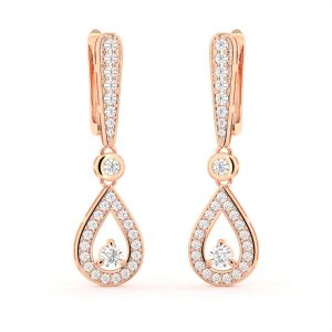 Long Pear Diamond Danglers