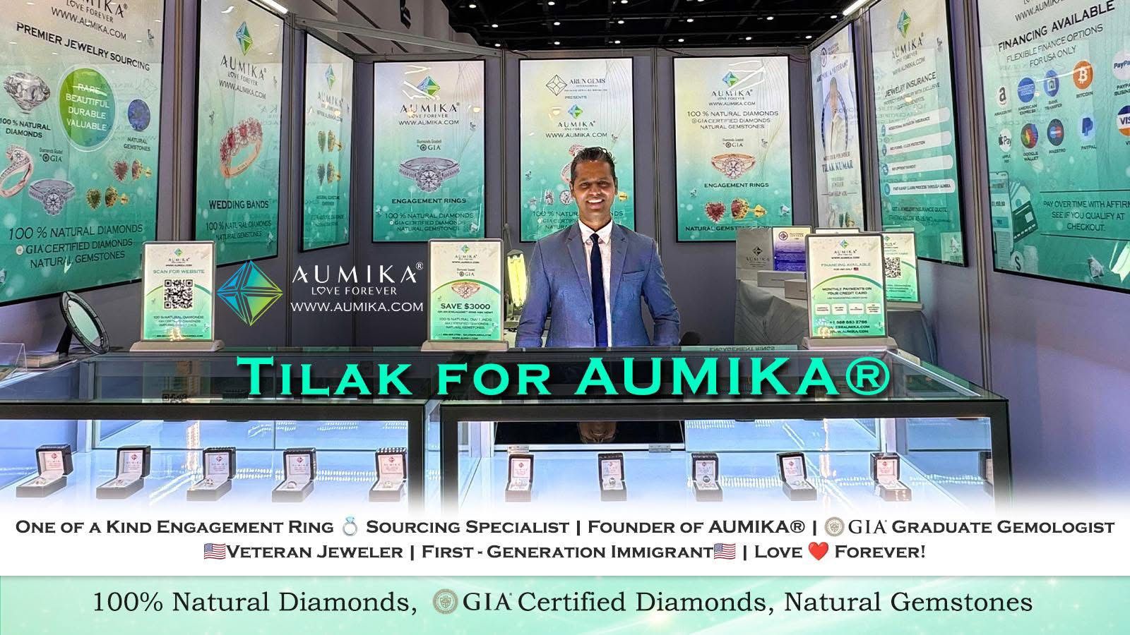 Tilak Kumar, founder of AUMIKA, in an AUMIKA jewelry atelier setting